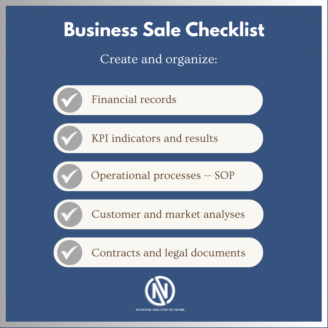 business sale checklist