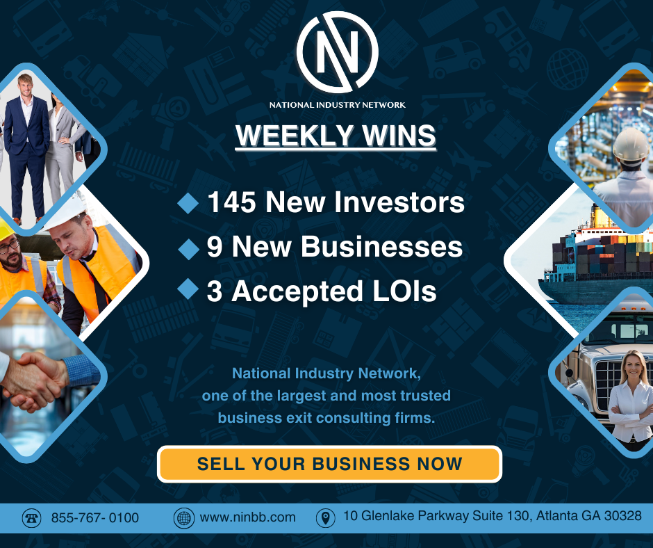 145 new investors joined our buyer network (PE firms, family offices, strategics) 9 new businesses across services, construction, and manufacturing 3 LOIs signed, moving deals into advanced negotiation